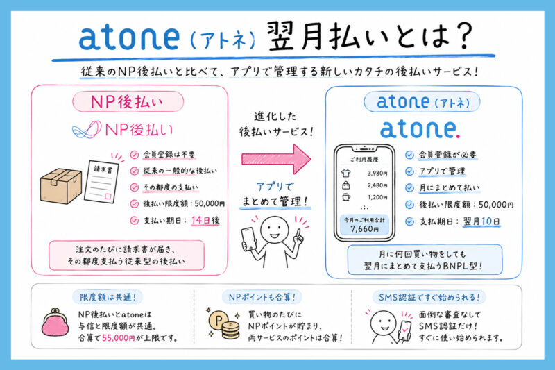 atone（アトネ）翌月払いとは？特徴としくみ