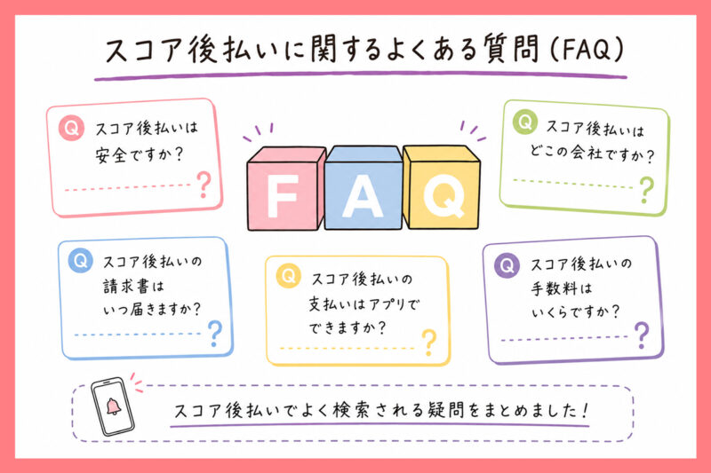 スコア後払いに関するよくある質問（FAQ）