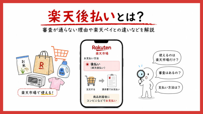 楽天後払いとは?審査が通らない理由や楽天ペイとの違い、支払い方法などを解説