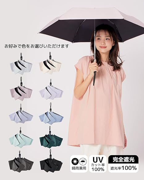 「折りたたみ日傘/yoshino」はスマートフォンと同じ重さの日傘