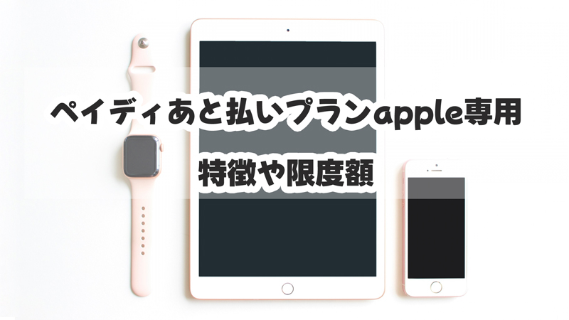 「ペイディあと払いプランapple専用」の特徴や限度額