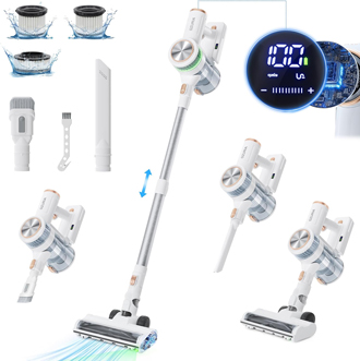 OZURIA コードレス掃除機｜50KPa吸引×ムードライト搭載の自立式サイクロンモデル