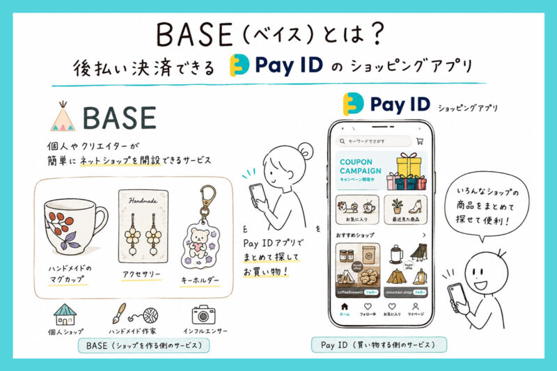 BASE（ベイス）とは？後払い決済できるPay IDのショッピングアプリ