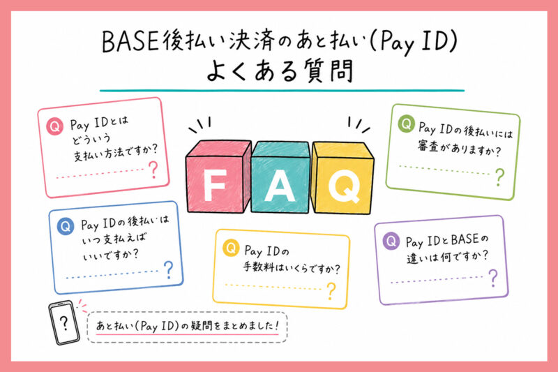 BASE後払い決済のあと払い(Pay ID)よくある質問