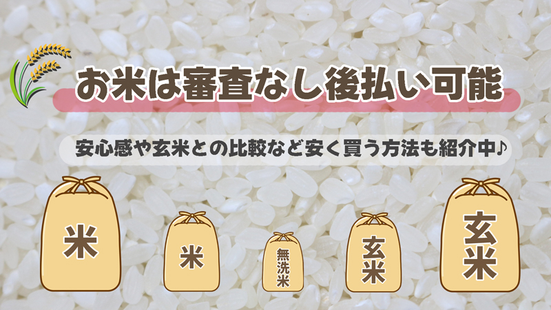審査なし後払いで安全なお米を安く購入できる通販～玄米との比較や穴場的サイト