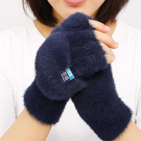 指なしデザインの防寒冬用手袋