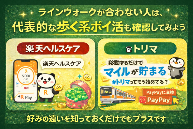歩く系ポイ活に興味ある人は代表的アプリもチェックしておこう
