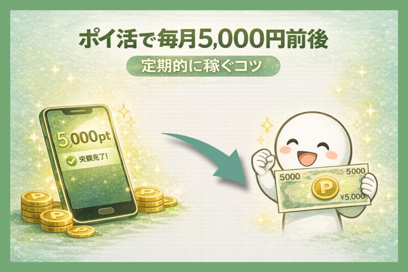 ポイ活で毎月5,000円前後を定期的に稼ぐコツ