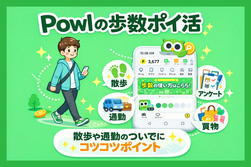powlの歩数ポイントっていくら稼げる？使ってみてわかった本音レビュー