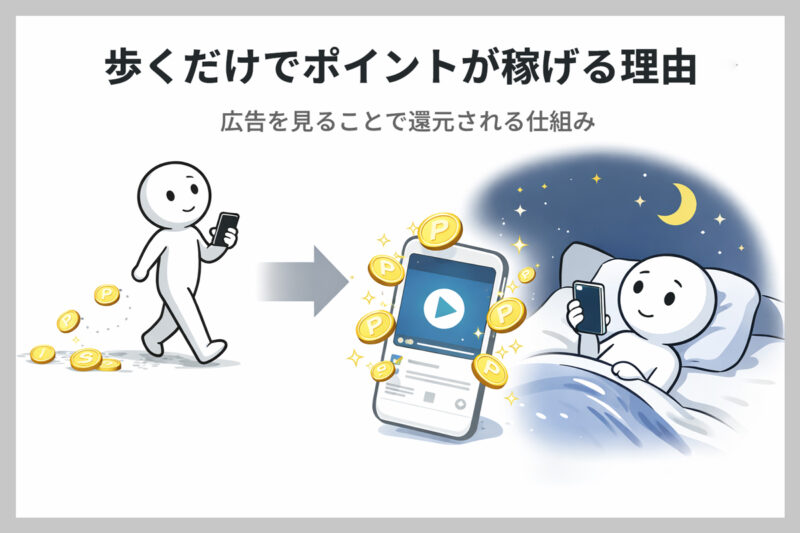 歩くだけでポイントが交換できるのはなぜ？稼げる仕組みを解説