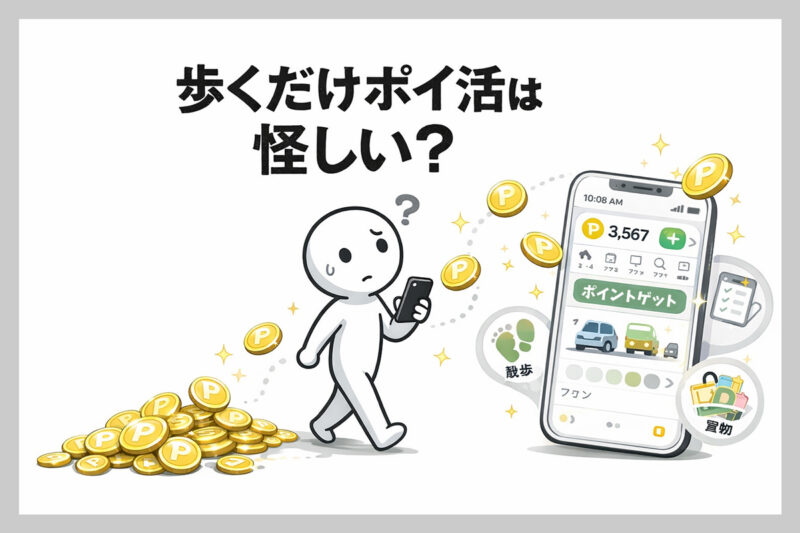 歩くだけポイ活は怪しい？実際に使ってみた感想と私が始めた理由