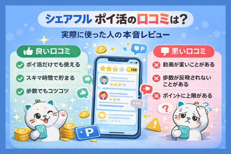 シェアフルポイ活の口コミは？｜実際に使った人の本音レビュー