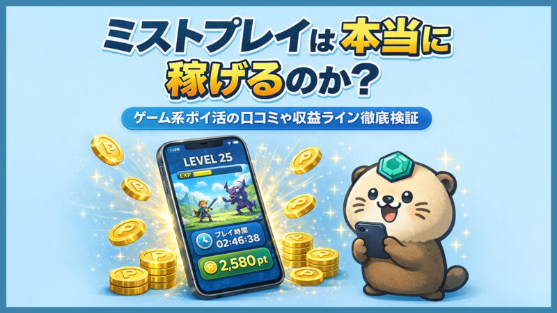 ミストプレイは本当に稼げるのか？ゲーム系ポイ活の口コミや収益ライン徹底検証