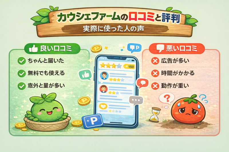 カウシェファーム利用者の本当の口コミを調べてみた