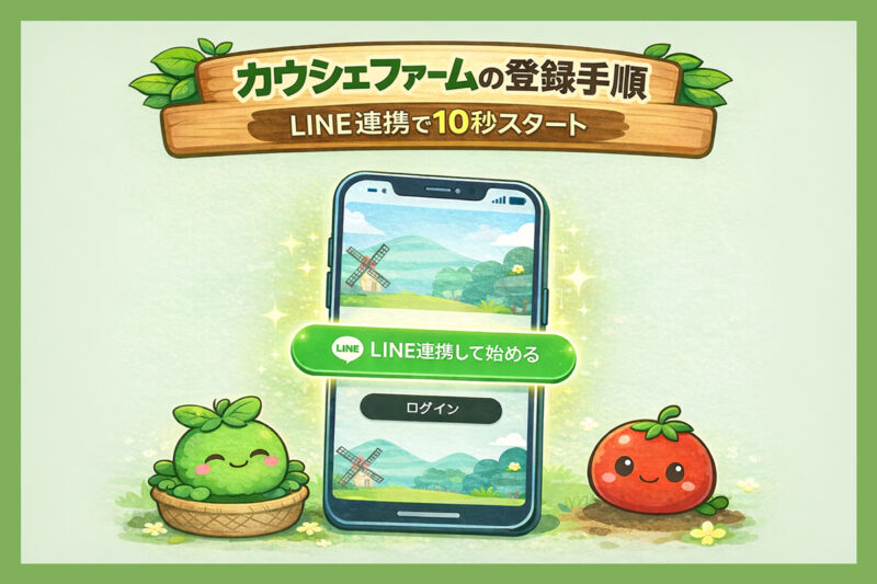 カウシェファームアプリの登録手順を画像つきで解説