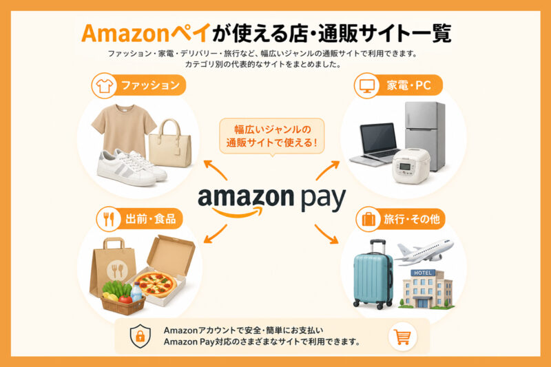 Amazonペイが使える店・通販サイト一覧