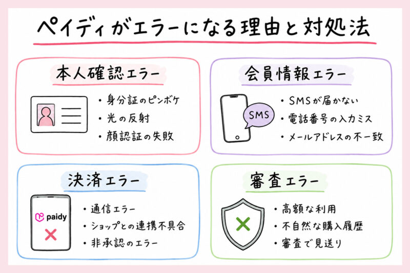 ペイディがエラーになる理由と対処法
