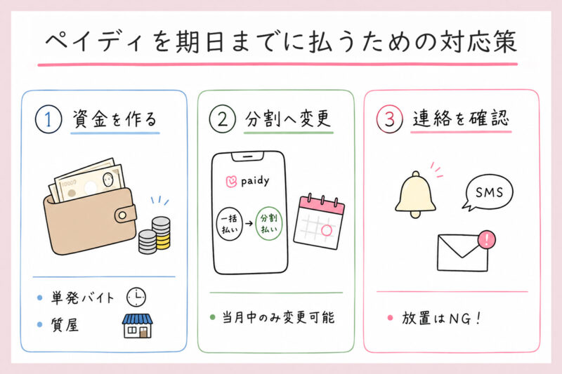 ペイディを期日までに払うための対応策