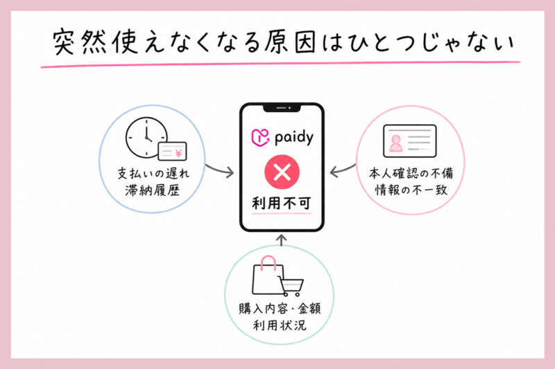 ペイディが突然使えなくなる原因はひとつじゃない
