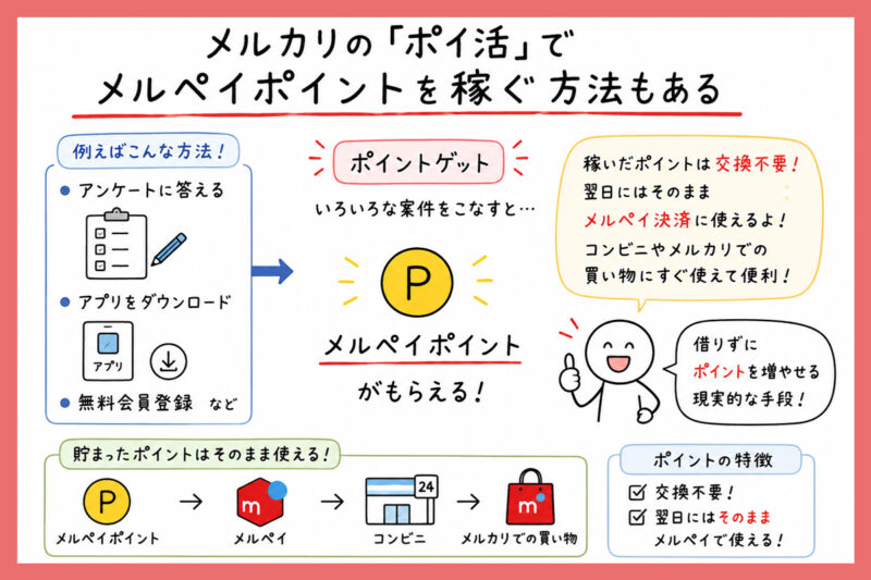 メルカリの「ポイ活」でメルペイポイントを稼ぐ方法もある