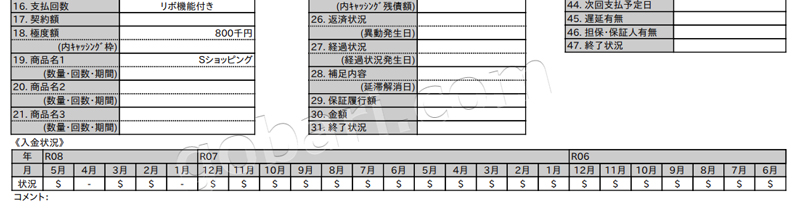 後払いはCICにどう掲載されていた?